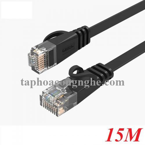 Orico 95681 PUG-C6B-150-BK CAT6 Dây dẹp 15M màu Đen Cáp mạng 30095681